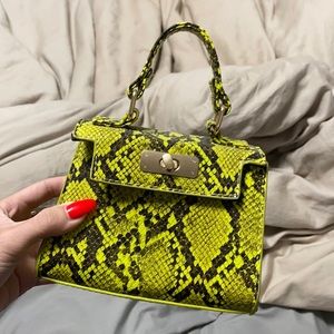 Small faux snake skin bag